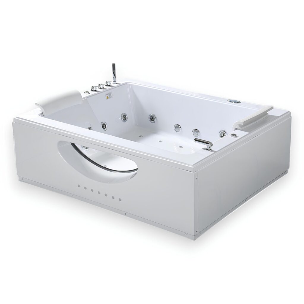 70” x 58” Whirlpool Bathtub with Dual Pump & Chromotherapy - Bali