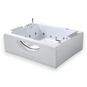 70” x 58” Whirlpool Bathtub with Dual Pump & Chromotherapy - Bali