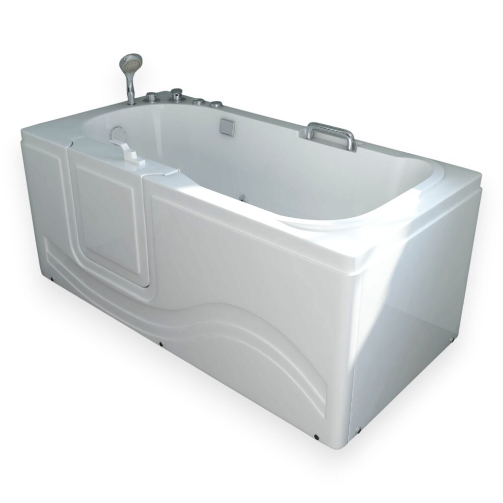60” x 30” Walk-In Whirlpool Tub with Left-Side Door & 6 Jets - Dolly
