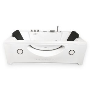 71” x 36” White Whirlpool Bathtub with Dual Pump & Heater - Harmony