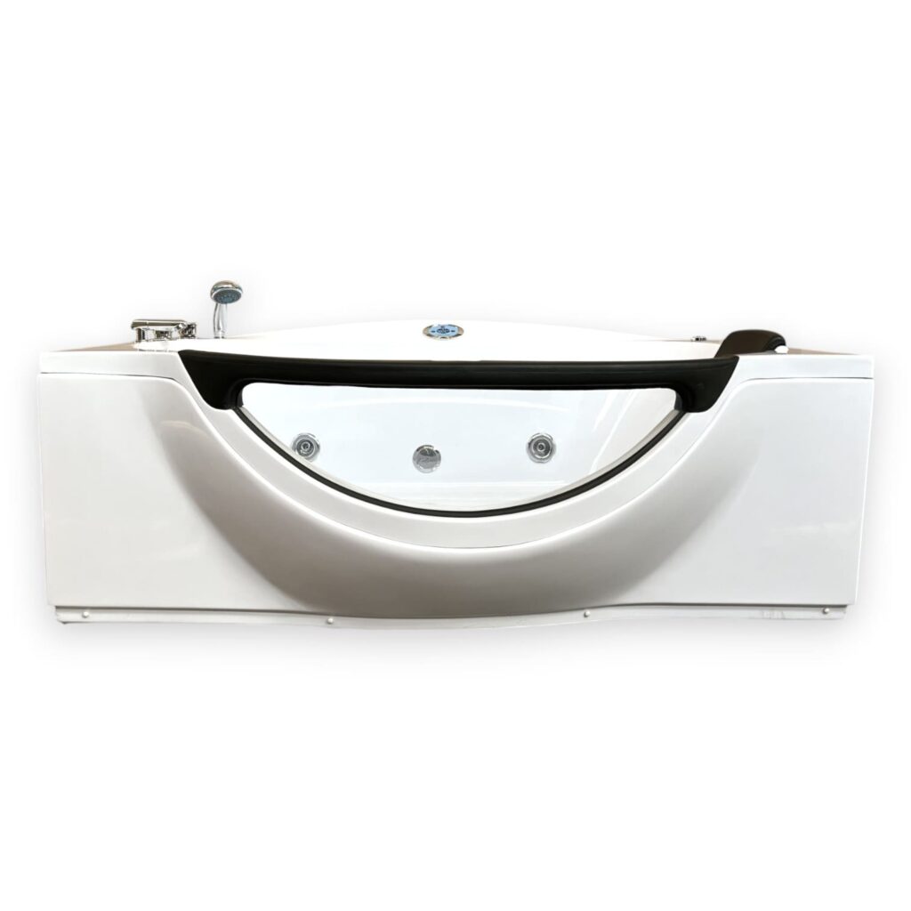 71” x 31” White Whirlpool Bathtub with Dual Pump & Heater - Jungle