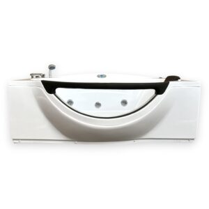 71” x 31” White Whirlpool Bathtub with Dual Pump & Heater - Jungle