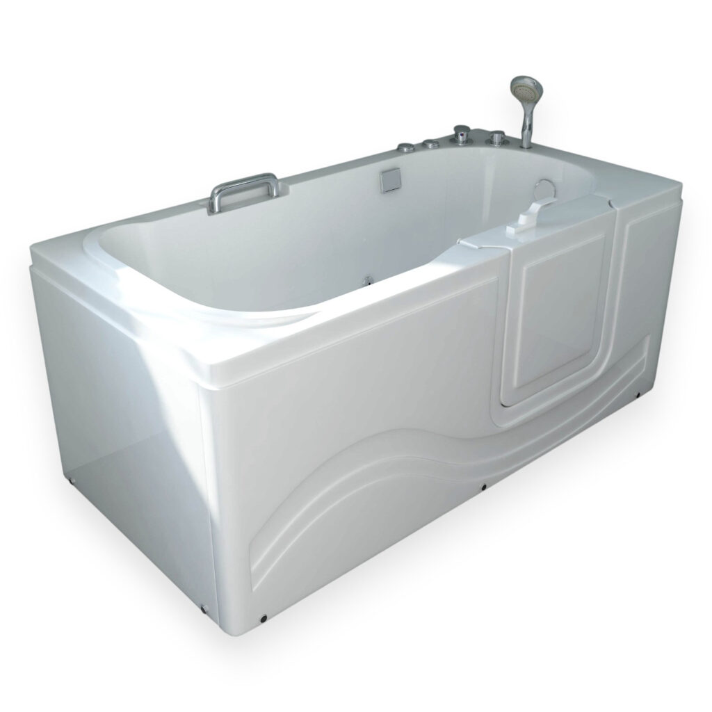 60” x 30” Walk-In Whirlpool Tub with Right-Side Door & 6 Jets- Penny