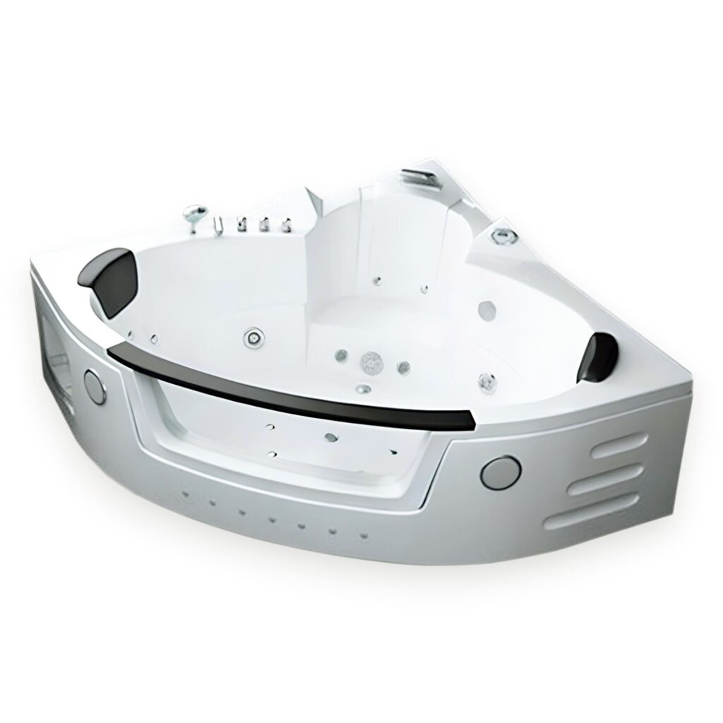 59” x 59” Whirlpool Bathtub Dual Pump, Heater & Chromotherapy - Sant'Angels